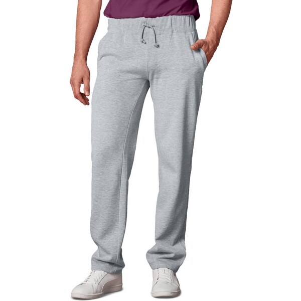 Nohavice z česaného moltonu s rovnými koncami sivý melír 042 48077082