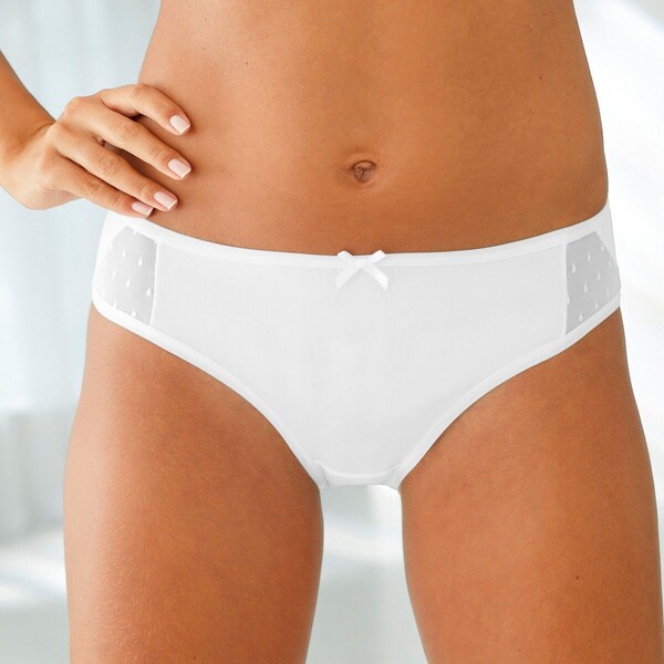 Súprava 2 midi nohavičiek z mikrovlákna a tylu biela 040 Blancheporte 48075111