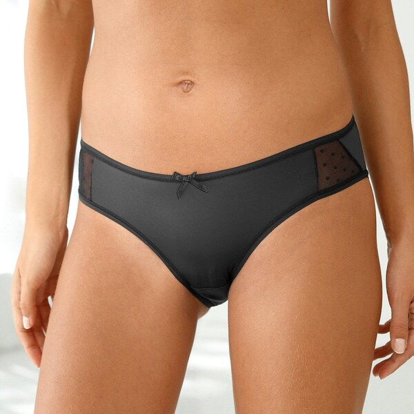 Súprava 2 midi nohavičiek z mikrovlákna a tylu čierna 044 Blancheporte 48076287