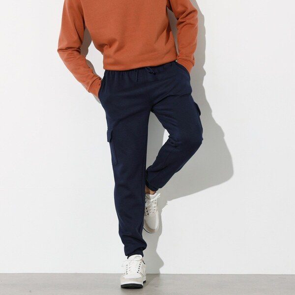 Cargo nohavice z moltonu námornícka modrá 038 Blancheporte 48077153