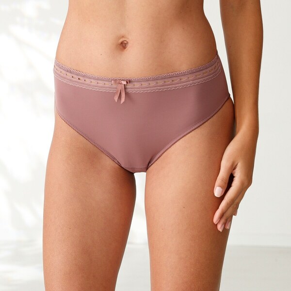 Súprava 3 midi nohavičiek s vysokým pásom z mikrovlákna so strečovou 49062687