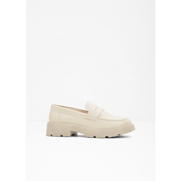 bonprix Mokasíny Chunky s ľahkou podrážkou, farba béžová 48959001