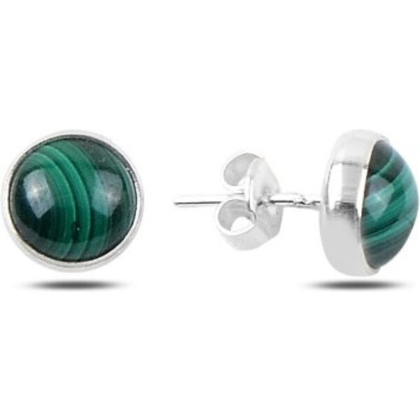 Olivie Strieborné náušnice MALACHIT 8434 49067916