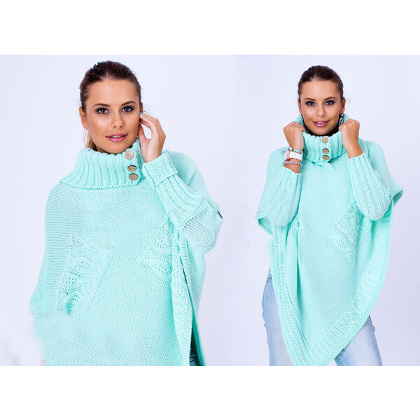 Fashionweek Dámské elegantní pončo s teplým rolákem JK-NOEMI 48749913