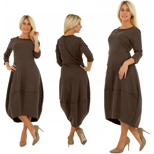 Fashionweek Pohodlné teplákové šaty oversized MF896 48750266