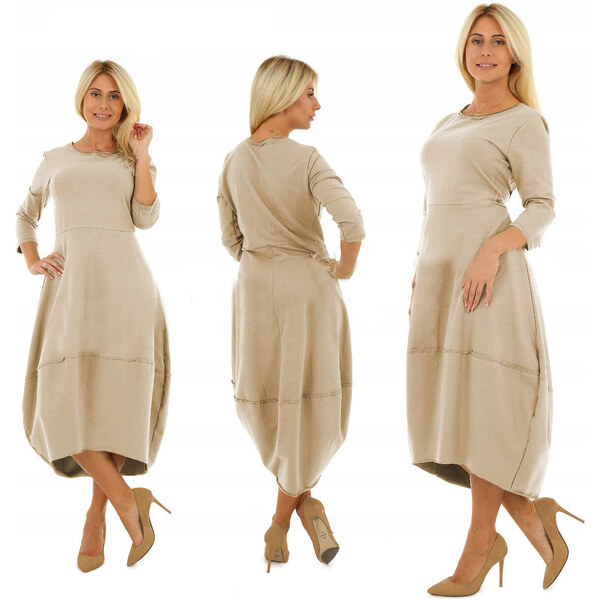 Fashionweek Pohodlné teplákové šaty oversized MF896 48750265