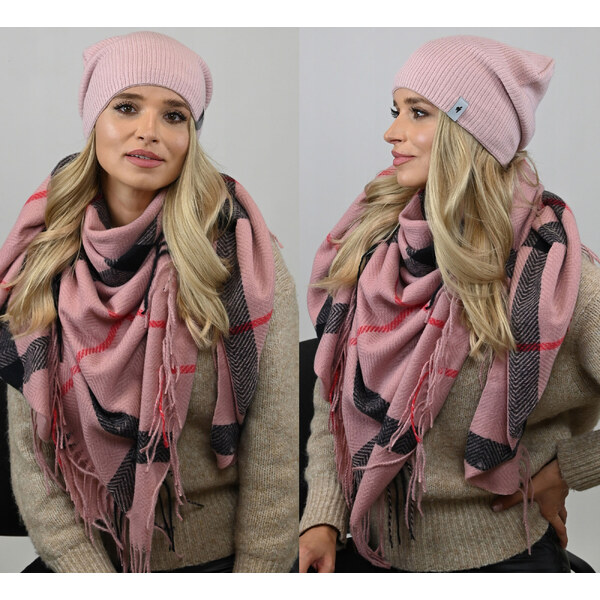 Fashionweek Veľký kockovaný kašmírový šátek, šál so strapcami ZIZI-405 48751676