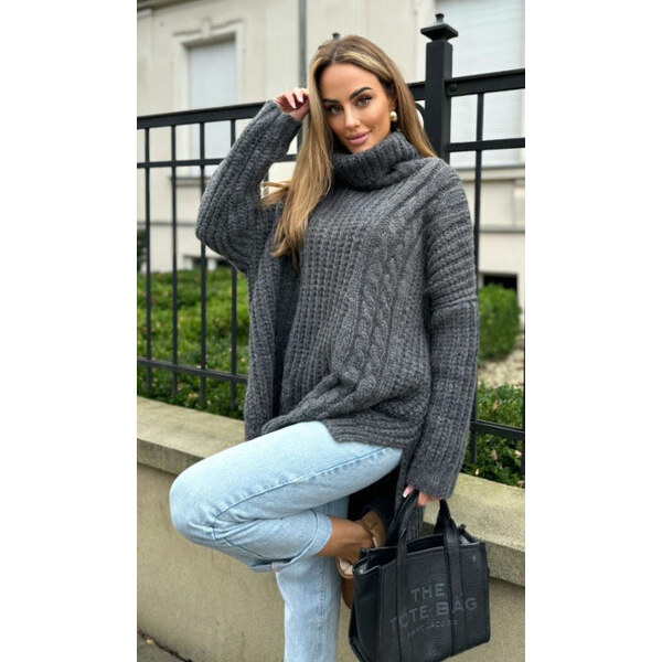 Fashionweek Dámske pončo s rolákom teplé hrubé pončo s vlnou, prémiová 48753161