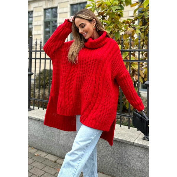 Fashionweek Dámske pončo s rolákom teplé hrubé pončo s vlnou, prémiová 48753160