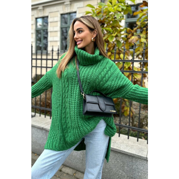 Fashionweek Dámske pončo s rolákom teplé hrubé pončo s vlnou, prémiová 48753157