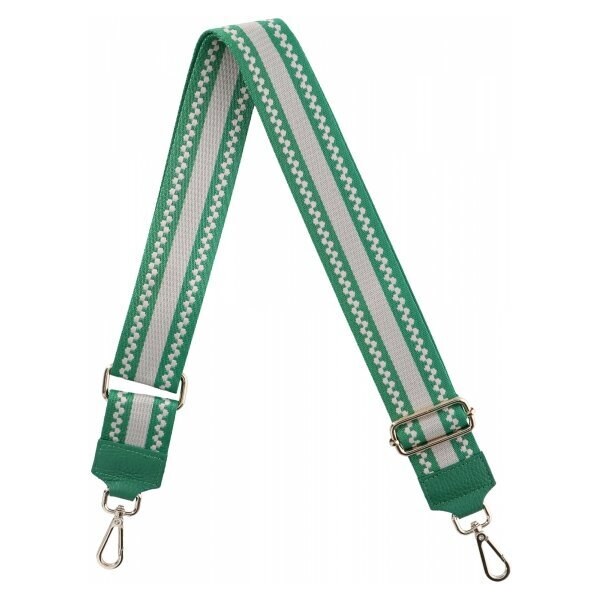 Hernan Modny Pasek Do Torebki Stripes Mix P0010 Smocza Zieleń/Beżowy 49078717