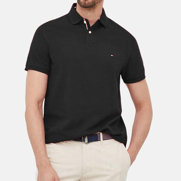 Pánské černé polo triko Tommy Hilfiger 55708 49083964