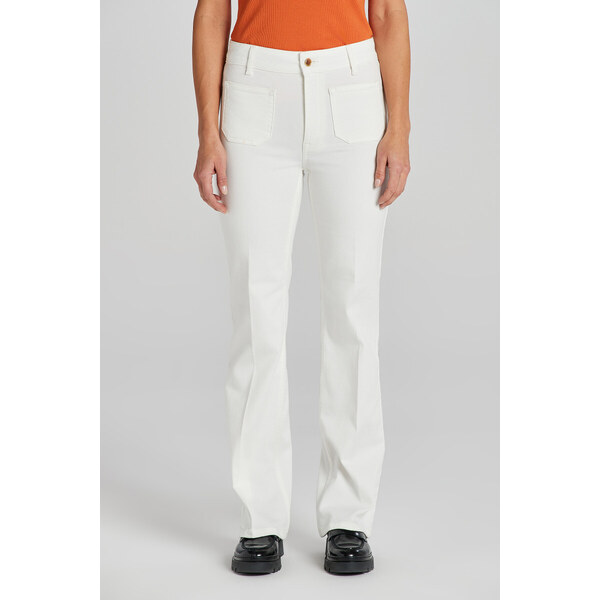 DŽÍNSY GANT SLIM FLARE WHITE JEANS EGGSHELL 49096572