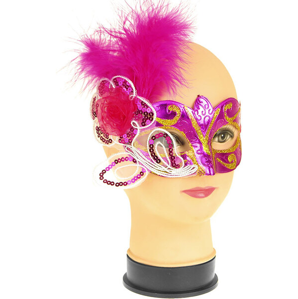 Škraboška ružová Maska na karneval 16959571