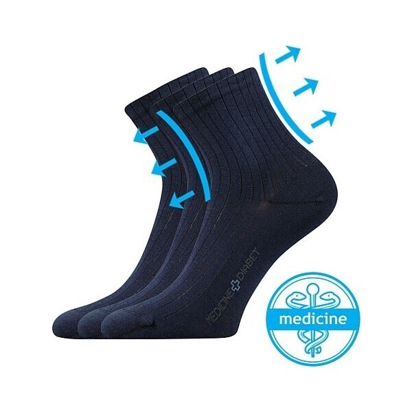 DEMEDIK klasické retiazkované ponožky Lonka Tm. modrá 43-46 3 páry 58989377