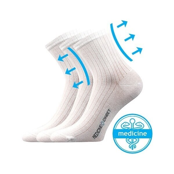 DEMEDIK klasické retiazkované ponožky Lonka Biela 35-38 3 páry 52601268
