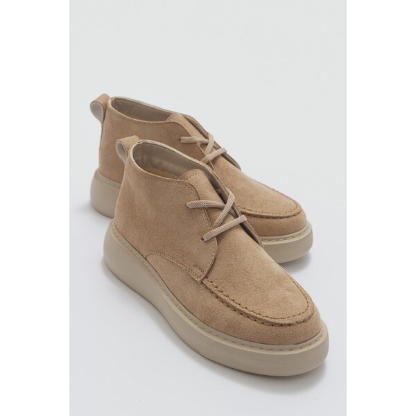 LuviShoes Valve Womens Dark Beige Suede Boots 58149372