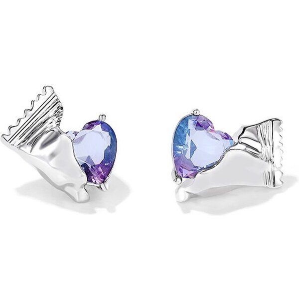 SWAROVSKI Elements Swarovski e. náušnice Candy Love, srdce v cukríku 49134949