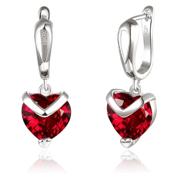 SWAROVSKI Elements Swarovski e. náušnice Live for Love, červené srdce 49134940