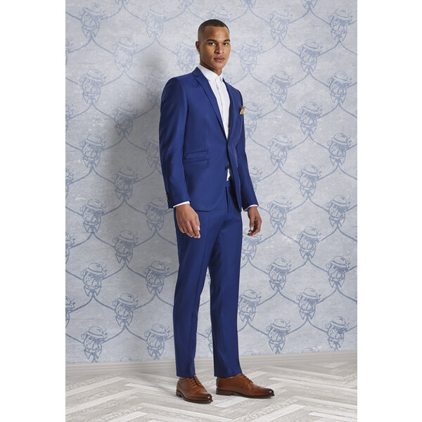 Club of Gents Pánske modré oblekové sako SAVILE RAW by CG slim fit 49161437