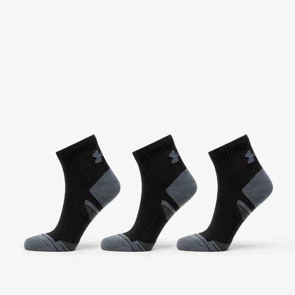 Under Armour Performance Cotton 3-Pack QTR Socks Black XL 49175491
