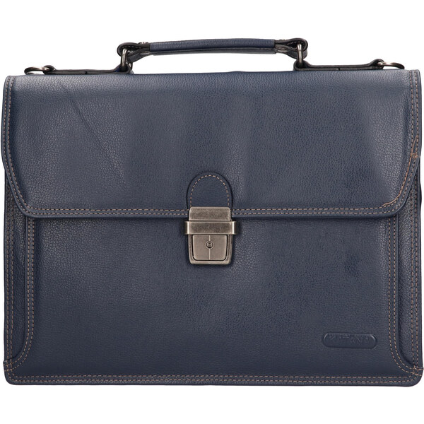 Kožená pracovná aktovka Katana Nicols - modrá 49191730