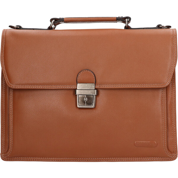 Kožená pracovná aktovka Katana Nicols - hnedá 49191731
