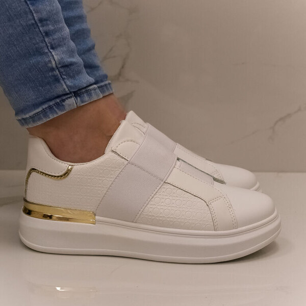 JOHN-C Dámske biele SLIP-ON tenisky DIANE 49195729