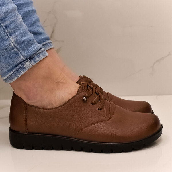 JOHN-C Dámske hnedé poltopánky EMME 49195730