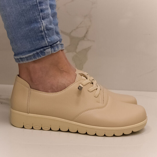 JOHN-C Dámske béžové poltopánky EMME 49195732