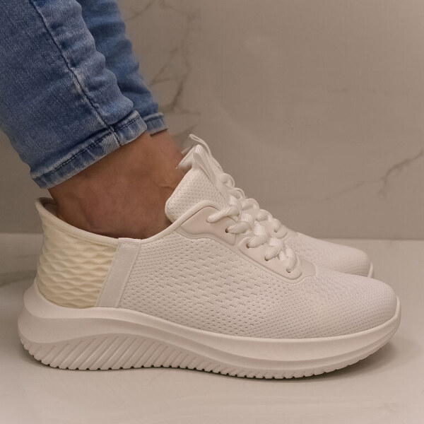 JOHN-C Dámske biele SLIP-ON tenisky CHARLOTTE 49195738