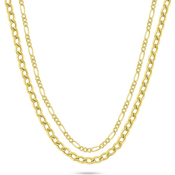 Brilio Silver Jemný dvojitý pozlátený náhrdelník NCL142Y 66592145