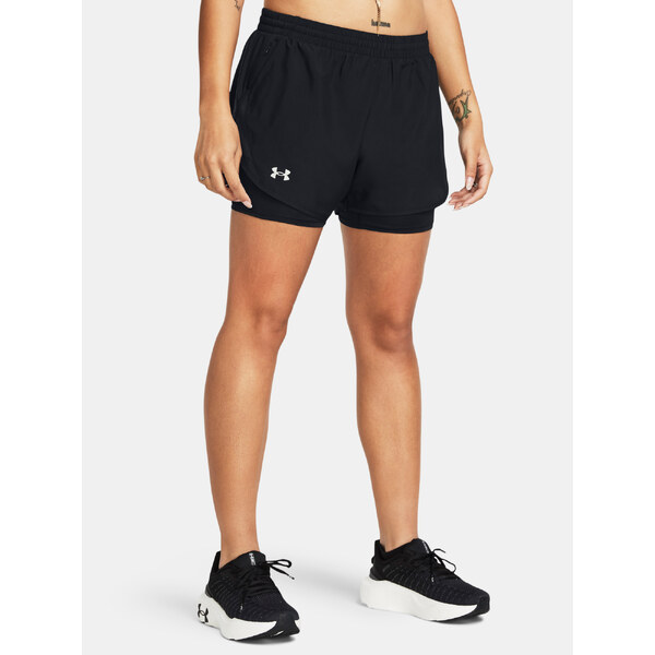 Čierne športové kraťasy Under Armour UA Fly By 2-in-1 Shorts 50668183