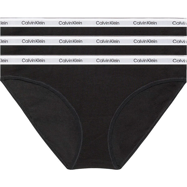 CALVIN KLEIN - nohavičky 3PACK Modern logo stretch cotton black combo 49204333