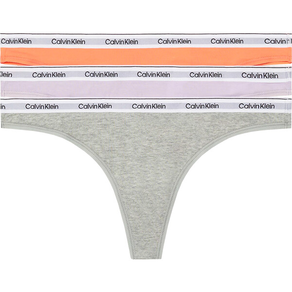 CALVIN KLEIN - tangá 3PACK Modern logo stretch cotton lavender & 49204337
