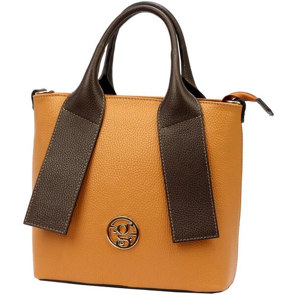 Gregorio Kožená moderná camel hnedá dámska kabelka do ruky 49231831