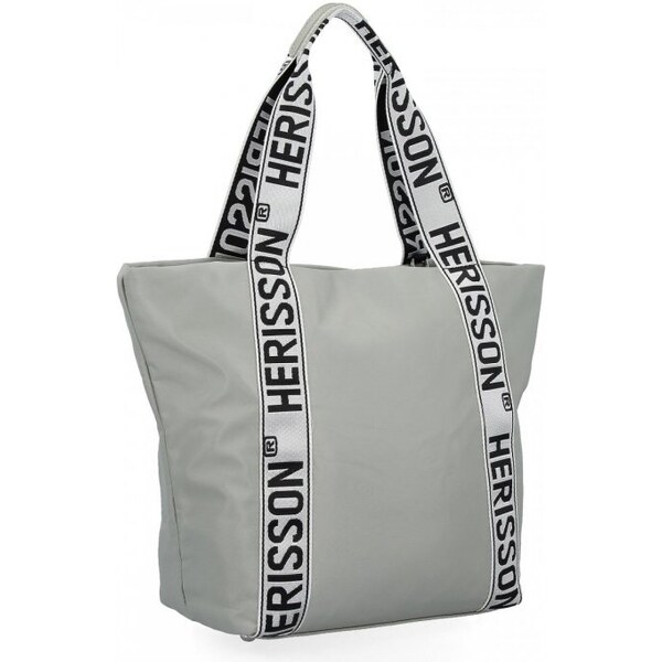 Herisson Veľká dámska nylonová shopper kabelka cez rameno svetlo 49239604
