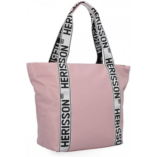 Herisson Veľká dámska nylonová shopper kabelka cez rameno svetlo 49239601