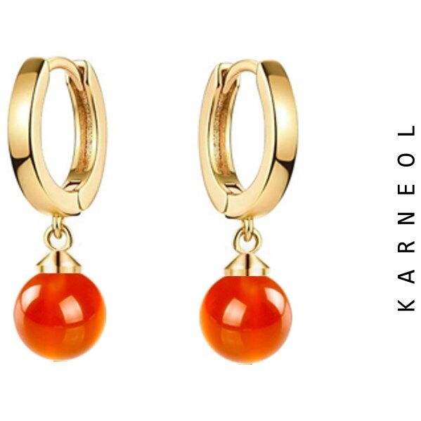 Taboo kruhové náušnice Fireground, karneol tbe735 49240067