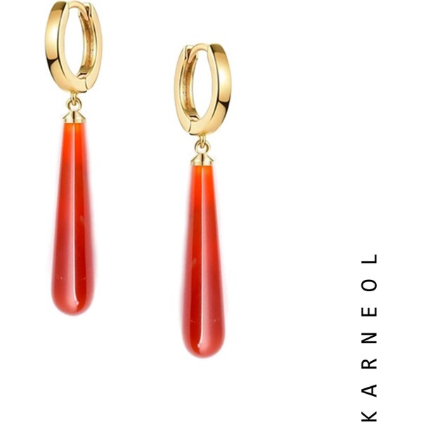 Taboo kruhové náušnice Fireground, karneol tbe736 49240068