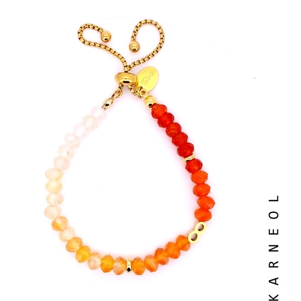 Taboo náramok Fireground, nekonečno, fazetovaný karneol tbb918 49240072