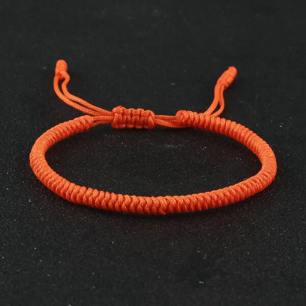 BudNej Tibetský náramok pre šťastie - oranžový - MN1907 49302307