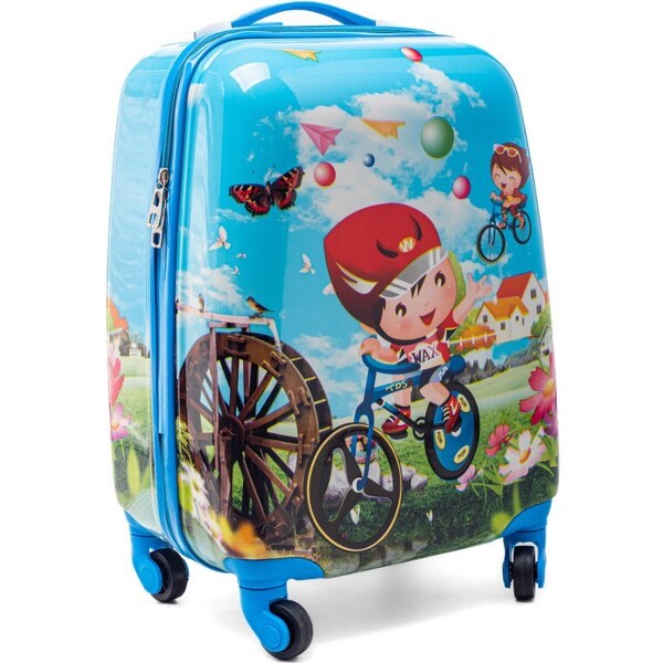 Rogal Modrý Kufor pre deti na kolieskach Cyclist - veľ. S 21505621