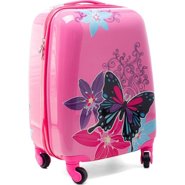 Rogal Ružový Kufor pre deti pre dievčatá Butterfly - veľ. S 21505620