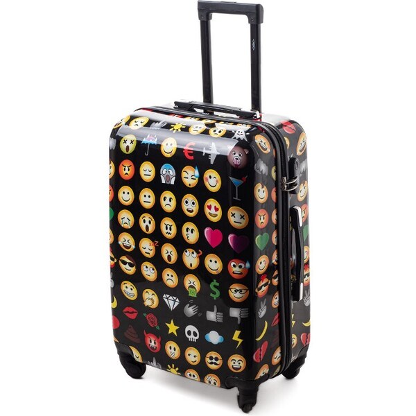 Rogal Farebný Kufor pre deti na kolieskach Emoticons - veľ. M 49264428