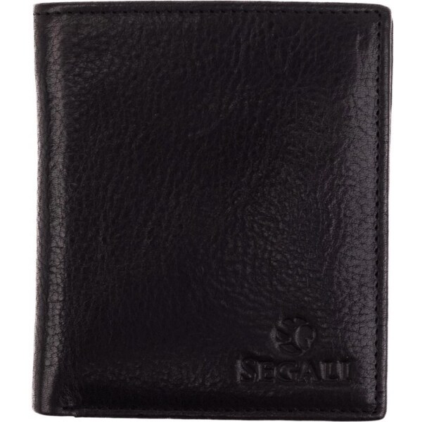 SEGALI Pánska kožená peňaženka 21039 čierna 49639498