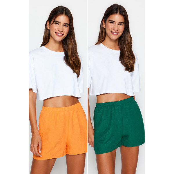 Trendyol Orange-Very Colorful 2-Pack Woven Shorts 57752972