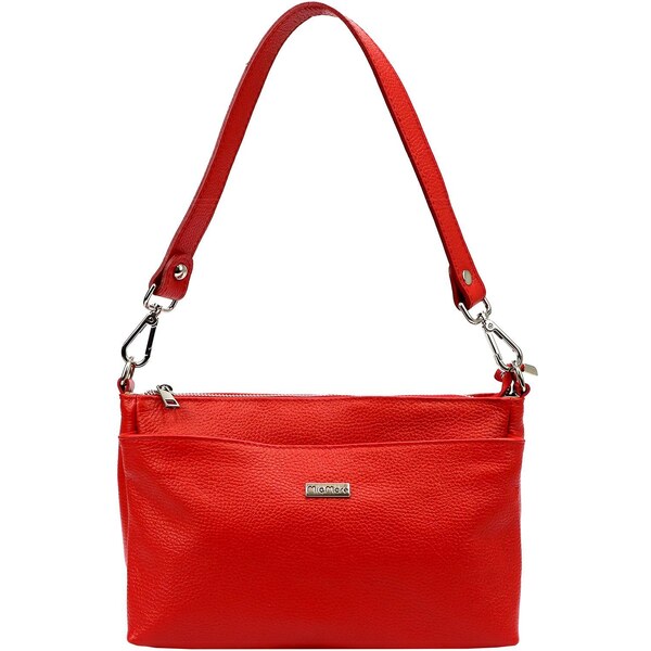 Biela kožená kabelka MiaMore 66065244