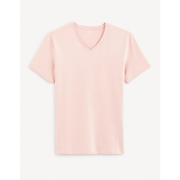 Ružové pánske basic tričko Celio Neuniv 50574234