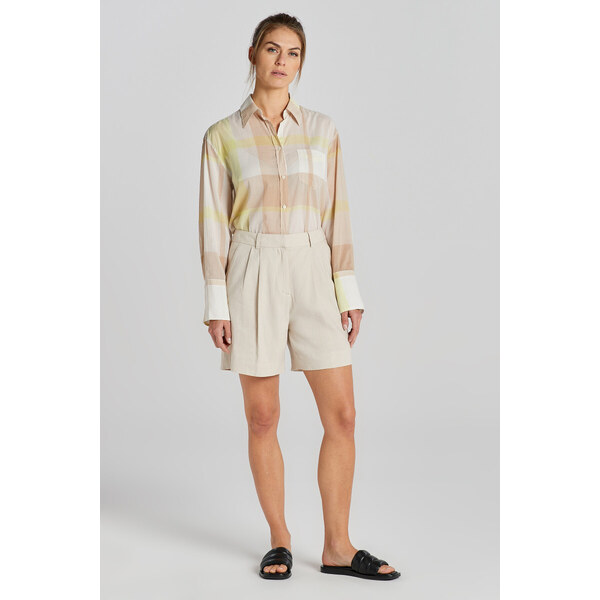 ŠORTKY GANT STRETCH LINEN TAILORING SHORTS SOFT OAT 49311191